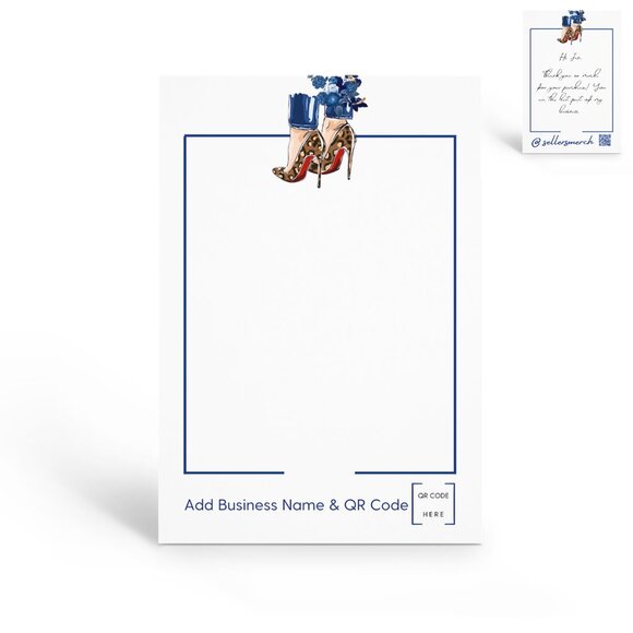 Note Card for Handwritten Thank You – Personalized with QR Code - Picture 1 of 5